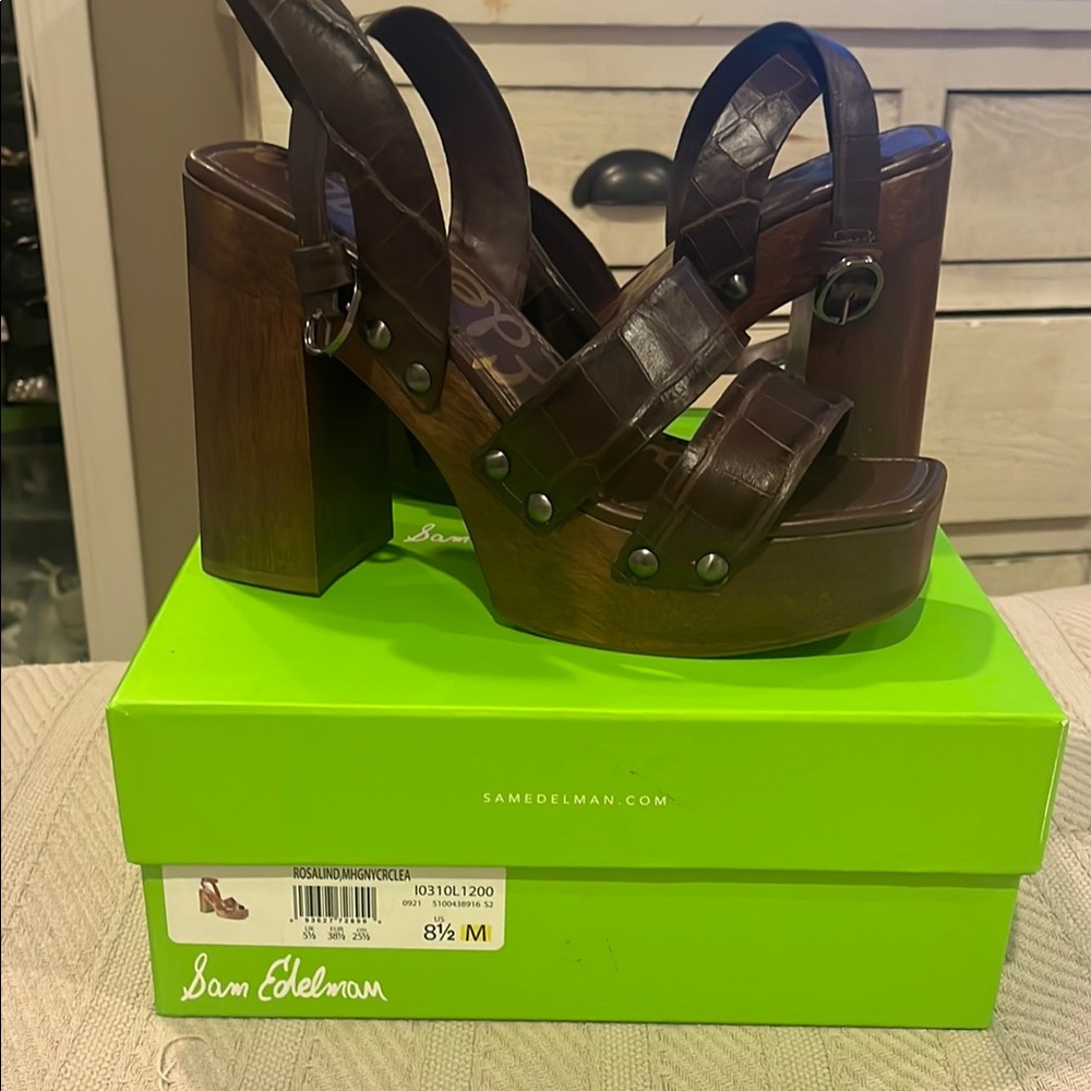 Sam Edelman Women's Brown Platform Sandals. Like new condition